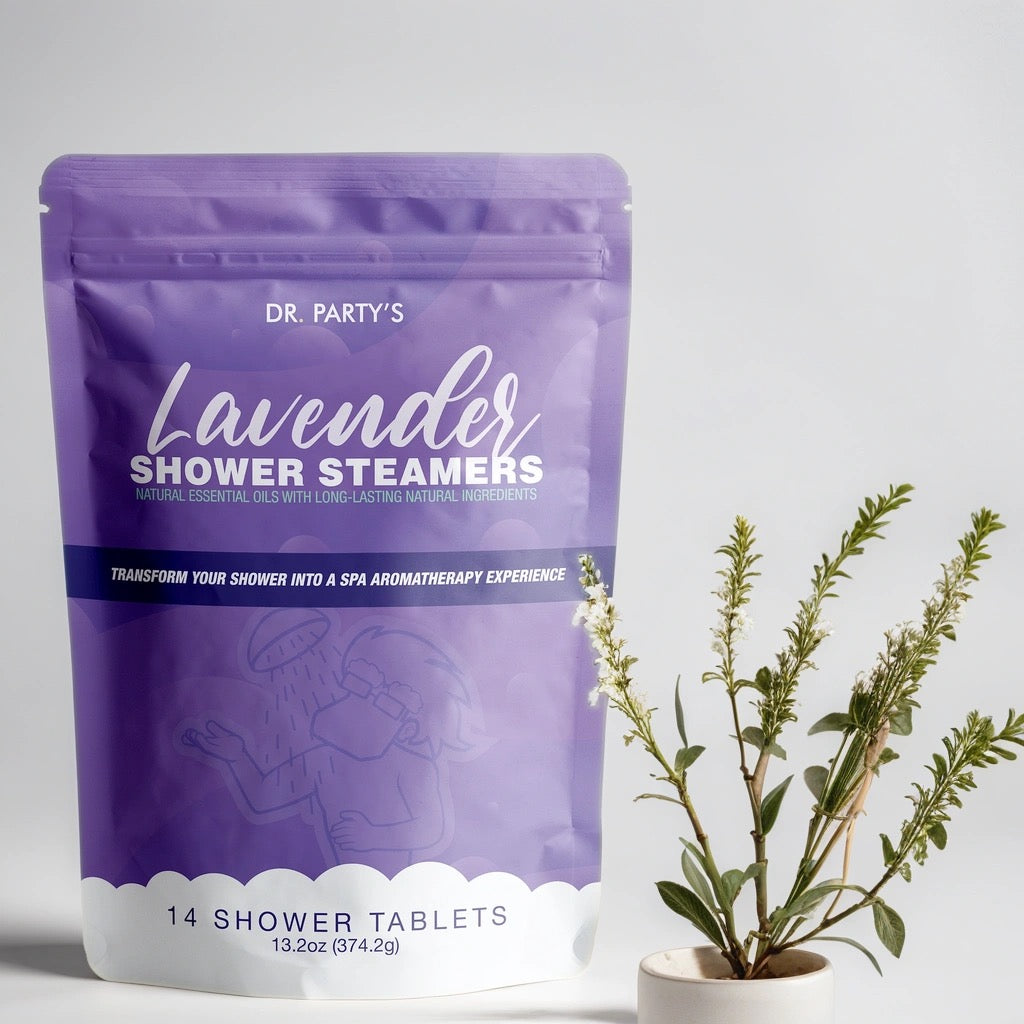 Unwind in the calming embrace of lavender with our shower steamers, each 14-pack designed to create a spa-like experience that soothes and relaxes